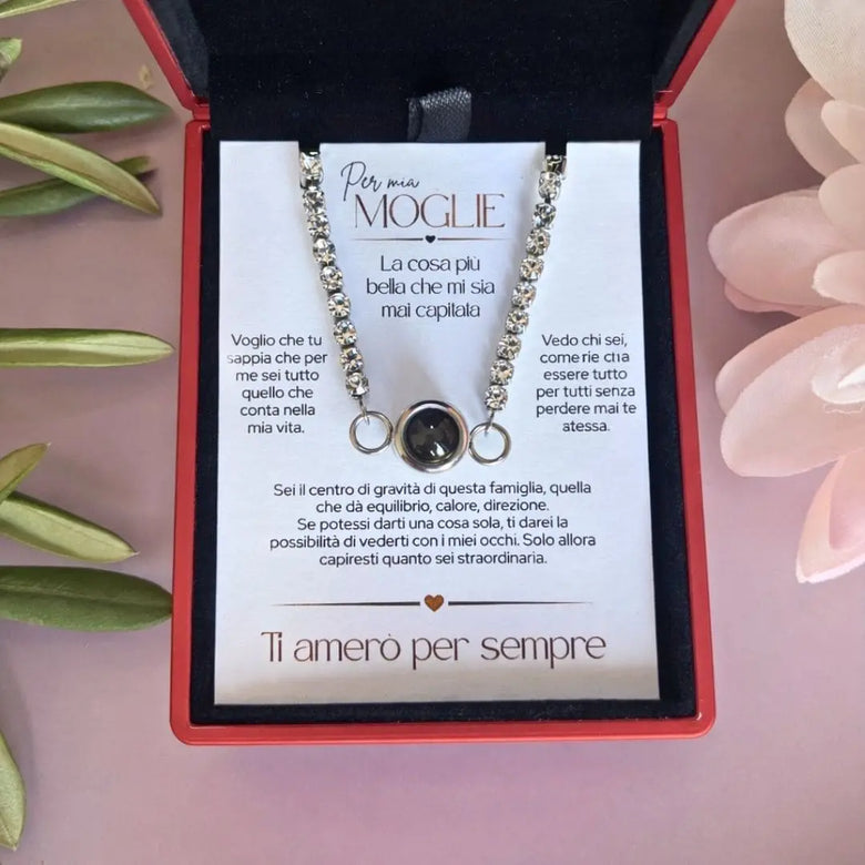 KM™ Bracciale ricordo Tennis "Per mia moglie"